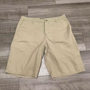 DC Men's Khaki Flat Front Shorts
